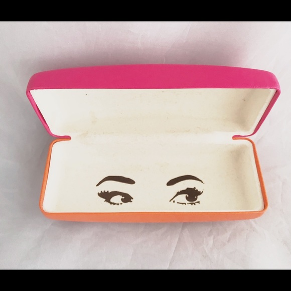 Kate Spade Eyeglasses Hard Case Pink Orange - Picture 1 of 6